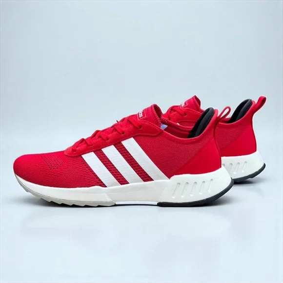 Adidas Men’s Sneakers – Size 12 Red Classic 3-Stripes Lightweight & Comfortable - Picture 4 of 9